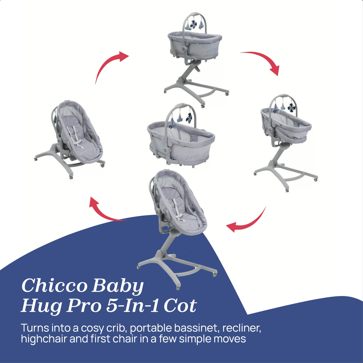 Chicco Baby Hug Pro 5-In-1 Crib