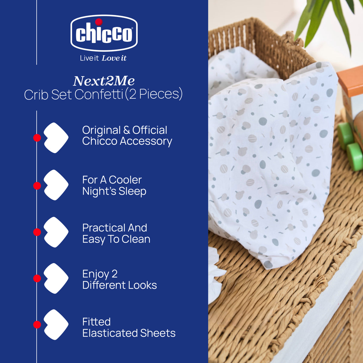 Chicco Next2Me Crib Sheets (2-Piece)