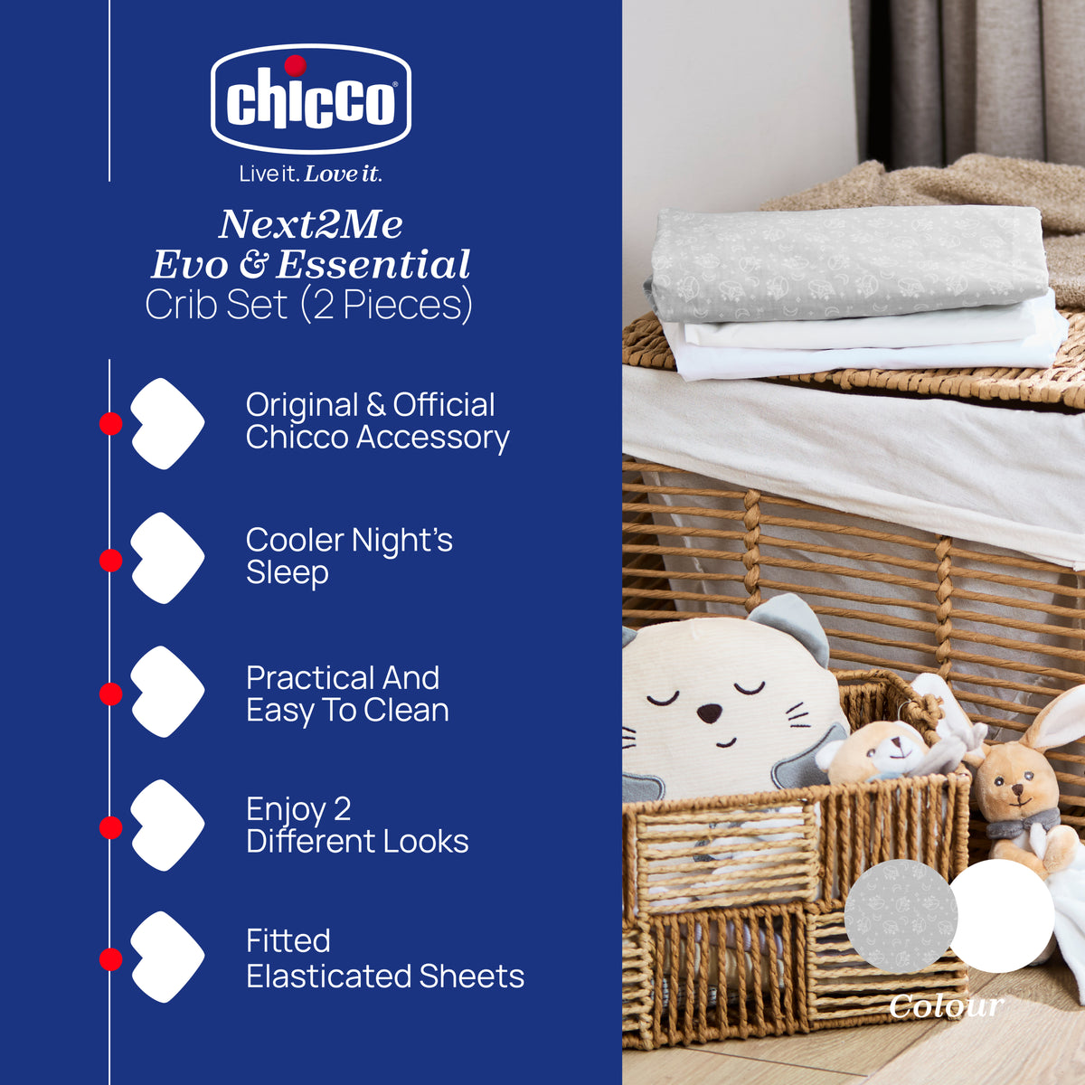 Chicco Next2Me Crib Sheets (2-Piece)