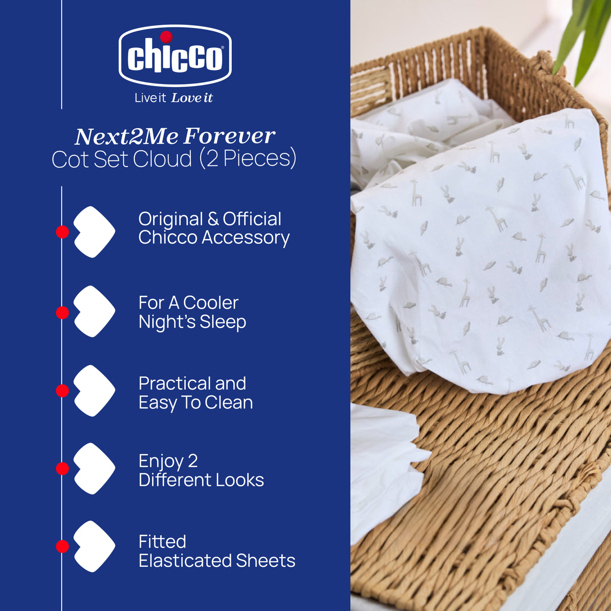 Chicco Next2Me Forever Crib Sheets (2-Piece)