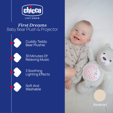 Chicco First Dreams Baby Bear Plush And Projector