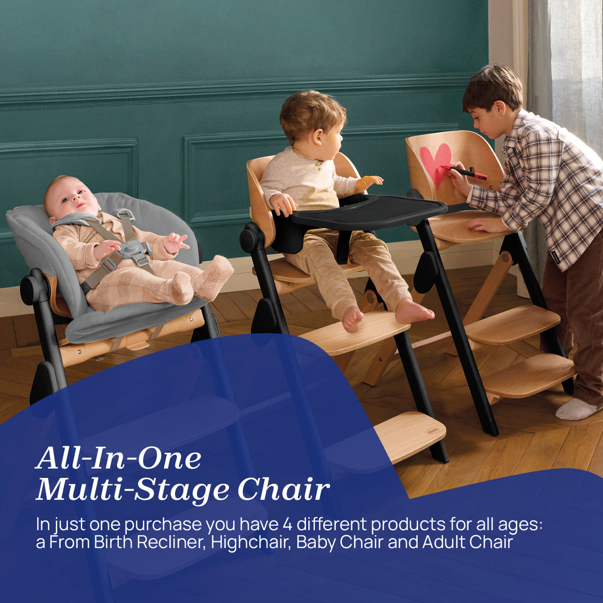 Chicco Meraviglia 4-In-1 Highchair