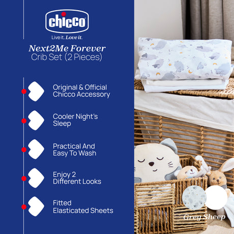 Chicco Next2Me Forever Crib Sheets (2-Piece)