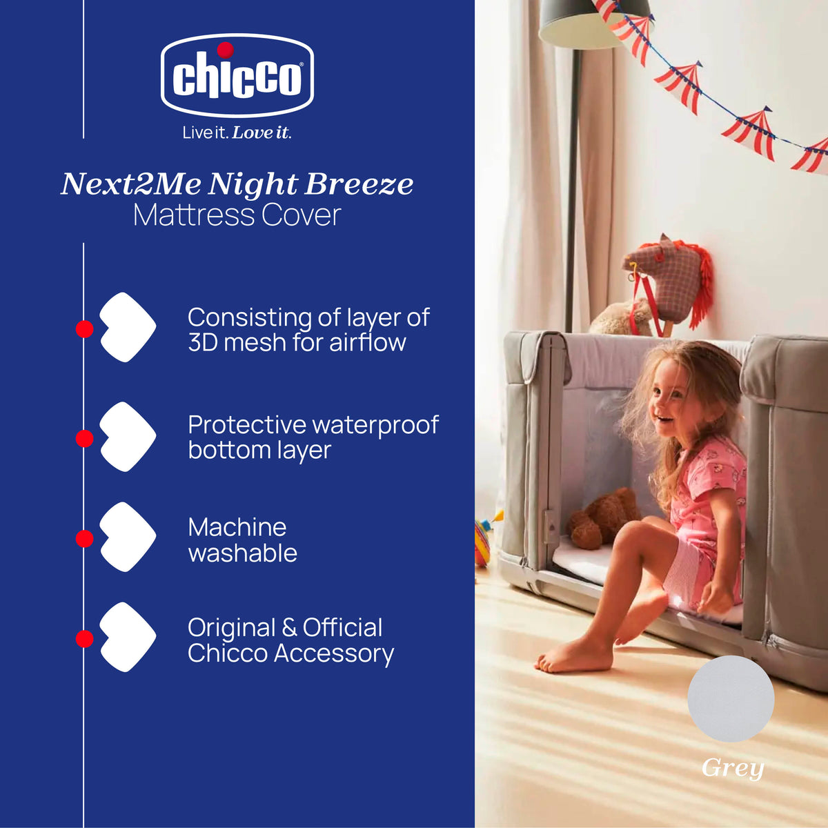 Chicco Next2Me Forever Night Breeze Mattress Cover