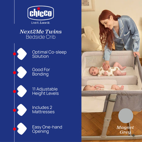Chicco Next2Me Twins Bedside Crib