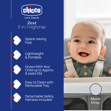 Chicco Zest 3-In-1 Highchair